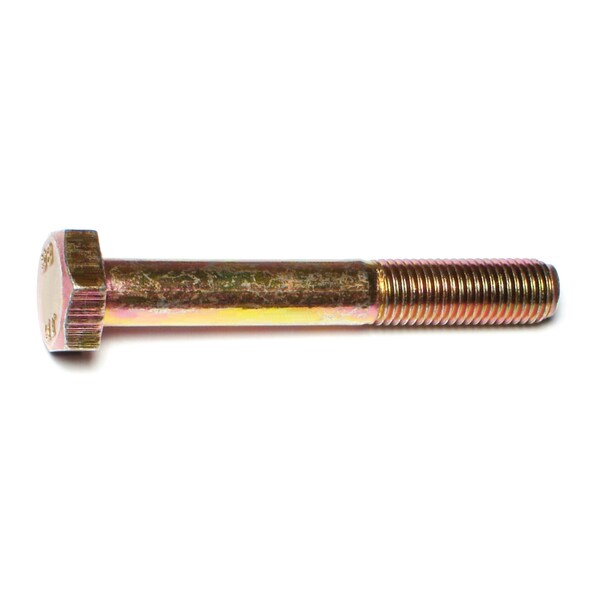 Midwest Fastener Class 8.8, M10-1.25 Hex Head Cap Screw, Zinc Plated Steel, 70 mm L, 4 PK 73568 - main